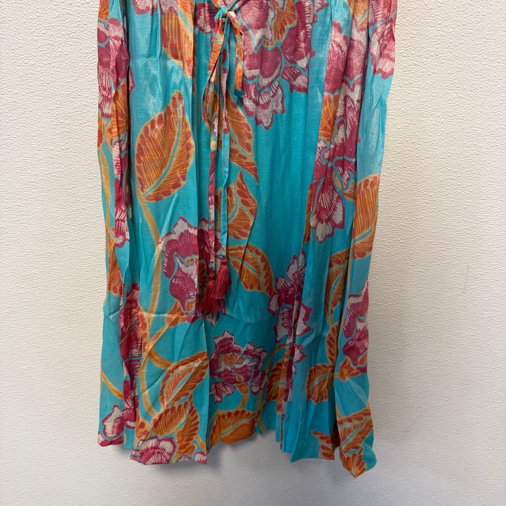 Women's THE GOOD JOURNEY Turquoise Pink Floral Midi Dress S NEW NWT MSRP $138 - Picture 13 of 16